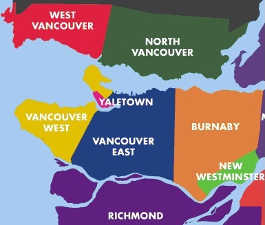 map of Vancouver